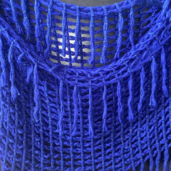 STEVE MADDEN SPARKLY DARK BLUE SCARF - Picture 5 of 6